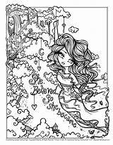 Coloring Book Hannah Lynn Pages Color Books Dream Journey Inspirational Mermaid Cool Adult Fantasy Printable Autographed Paperback Fairy She Trading sketch template