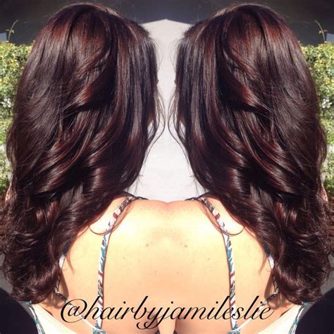 Gorgeous Rich Mahogany Golden Brown With Long Layers Hair