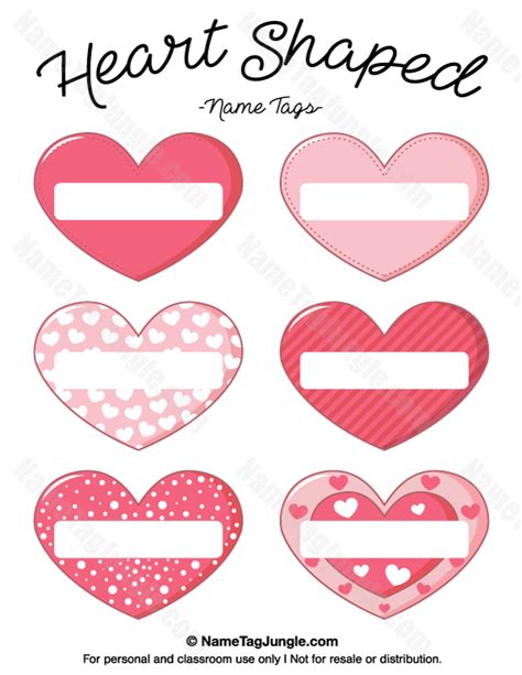 printable heart shaped  tags  template