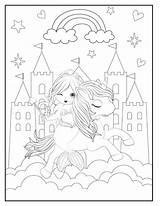 Unicorn Mermaid Verbnow Unicorns sketch template