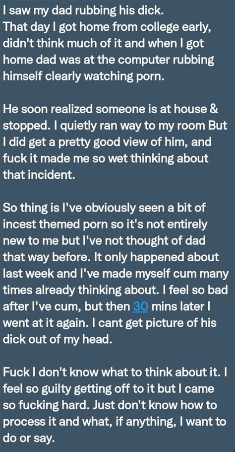 Pervconfession On Twitter She Caught Her Dad Jerking To Incest Porn