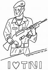 Tentara Mewarnai Animasi Tni Abi Sketsa Polisi Militer Pekerjaan Profesi Mobil Pensil Pak Lukisan Prajurit Papan Police sketch template