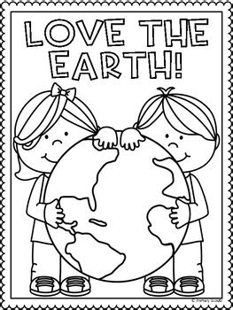 earth day coloring sheet  primary scouts teachers pay teachers
