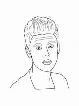 Bieber Justin Coloring4free sketch template