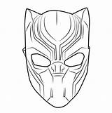 Pantera Maske Nera Raskrasil Avengers Kostenlos Superheld Maschera Schwarzer Colorpages Drucken Panthere Vingadores sketch template