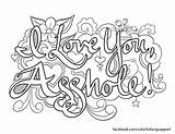 Swear Cuss Cursing Getcolorings Pyrography sketch template
