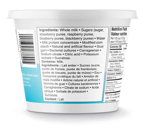 nutrition labelling list  ingredients canadaca