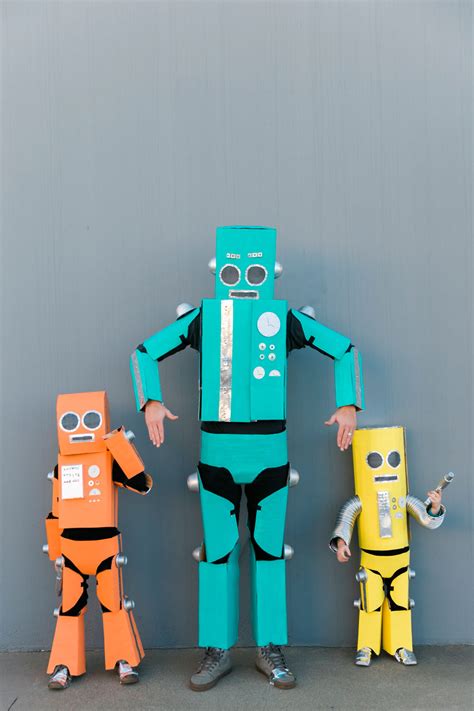 diy robot family costume  love  party