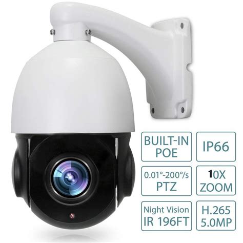 zoom ptz ip camera mp pan tilt outdoor security network pp ir