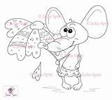 Digi Stamp Mouse Coloring Digital Pages Whimsical sketch template