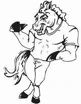 Coloring Mascot Pages Nfl Printable Horse Popular Nba Coloringhome sketch template