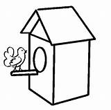 Bird House Coloring Pages Draw Designlooter Drawings 69kb 599px sketch template