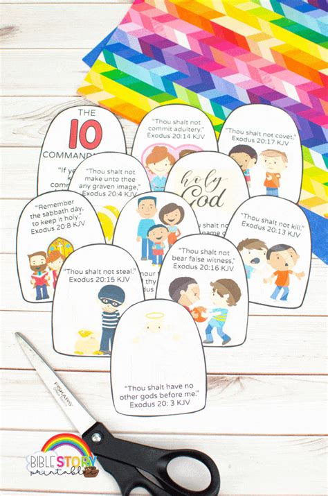 commandments craft  preschoolers bible story printables
