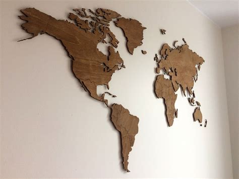 mapa swiata  dekoracja na sciane drewno design  allegropl