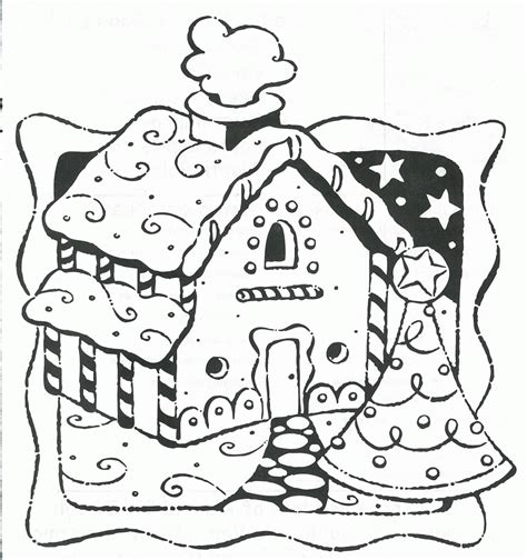 christmas gingerbread house coloring pages coloring home