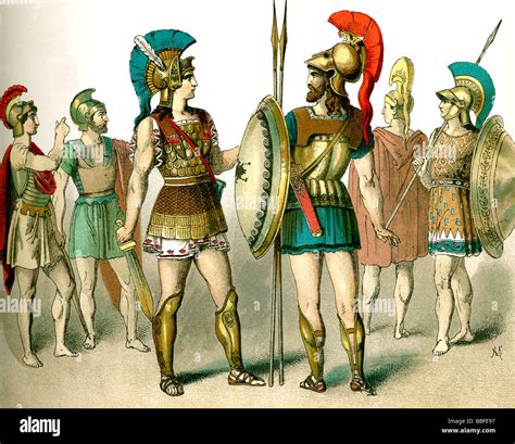 ancient greek warriors stock photo alamy
