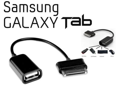 pin  usb  otg cable adapter  samsung galaxy tab    ebay