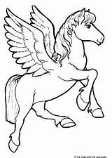 Coloring Pages Printable Unicorn Girls Animals Kids sketch template