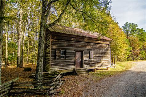 historic  log cabin  brattonsville south carolina photograph  alex grichenko