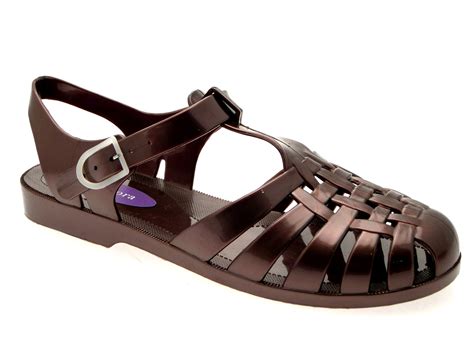 womens jelly cut  sandals ladies flat jellies summer beach shoes