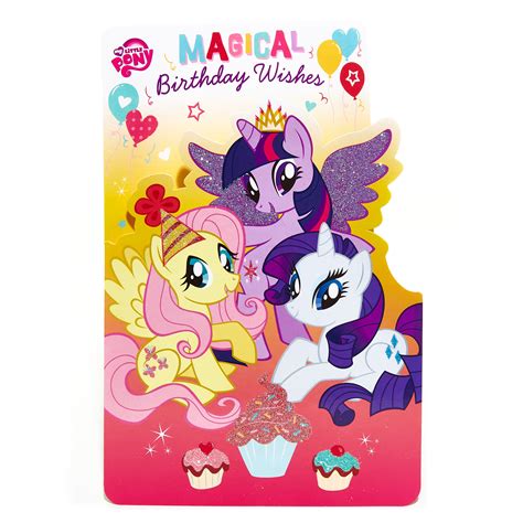 buy   pony birthday card magical wishes  gbp  card