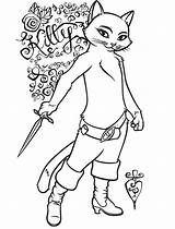 Puss Boots Coloring Pages Kitty Softpaws Drawing Print Colouring Cat Dinokids Cartoon Cartoons Disney Girlfriend Kids Getdrawings Close sketch template
