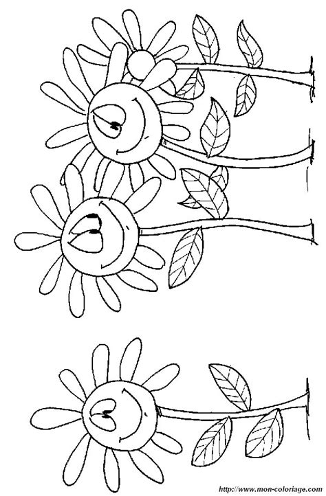 coloring flower page daisies