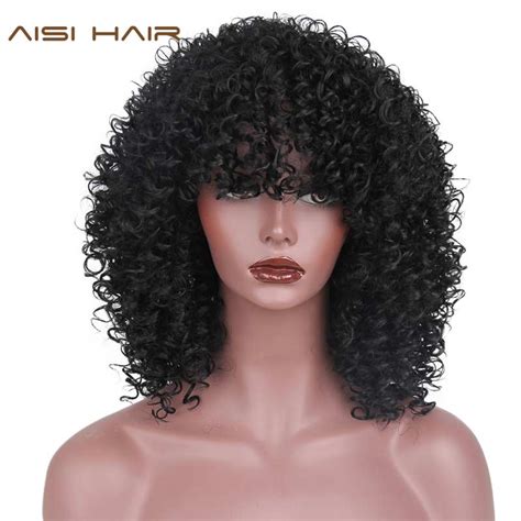 Aisi Hair Afro Kinky Curly Wig Synthetic Wigs For Black