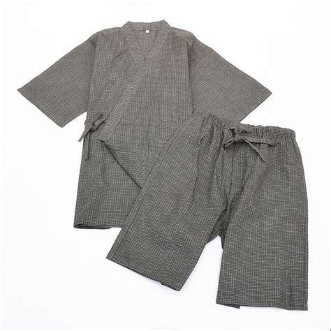 Japanese Cotton Kimono Pajama Suits Summer Short Sleeve Pyjamas Set