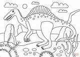 Dinosaurio Spinosaurus Dibujo Dinosaurios Dinosaurier Tegninger Ausmalbilder Farvelægning Jurassic Bebé sketch template