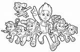 Paw Patrol Patrulha Canina Pups Ryder Printables Everest Coloridos Rubble sketch template