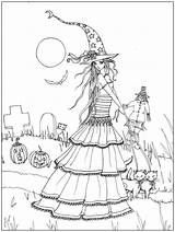 Coloring Halloween Pages Witch Adults Books Adult Book Color Cleverpedia Printable Harrison Molly Fall Sheets Getcolorings Choose Board Painting sketch template
