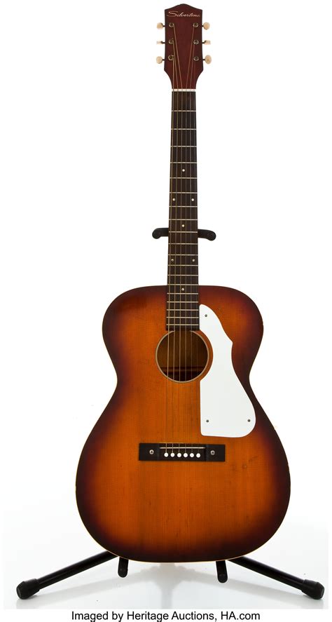 silvertone  sunburst acoustic guitar  musical lot  heritage auctions