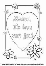 Moederdag Hou Ik Jou Valentijn Vaderdag Hartjes Bloemen Oma Verjaardag Printen Liefste Knutselen Harten Kaarten Peuters Moeders Leuke Omnilabo Liefde sketch template