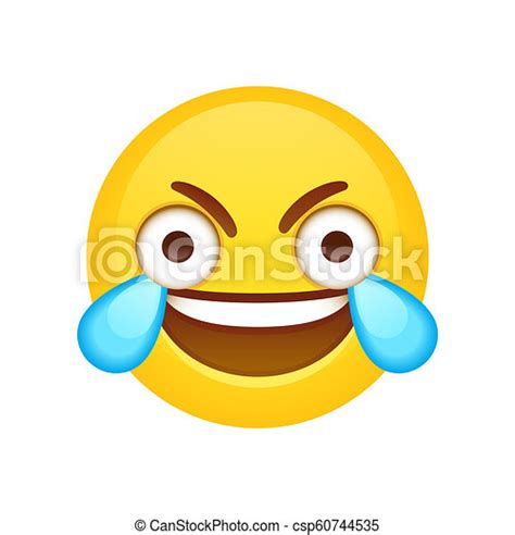 Open Eye Crying Laughing Emoji Funny Crazy Meme Face With