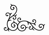Scroll Clipart Clip Scrollwork Designs Line Patterns Simple Swirl Small Cliparting Border Scrolled Flourishes Fancy Swirls Pattern sketch template