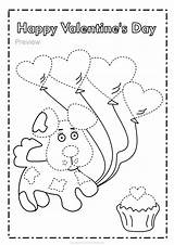 Valentine Trace Motor Fine Skills Valentines Tracing Pages Pre Themed Happy Worksheets Kids Develop Child Help Color Teacherspayteachers sketch template