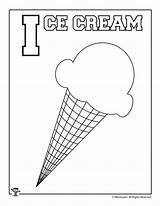 Ice Cream Coloring Alphabet Letter Pages Set Woojr sketch template