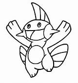 Marshtomp Mudkip Coloringpagesonly Ausmalen Tapu Pokémon sketch template