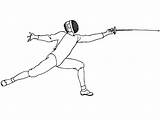 Fencing Esgrima Onlinecoloringpages sketch template