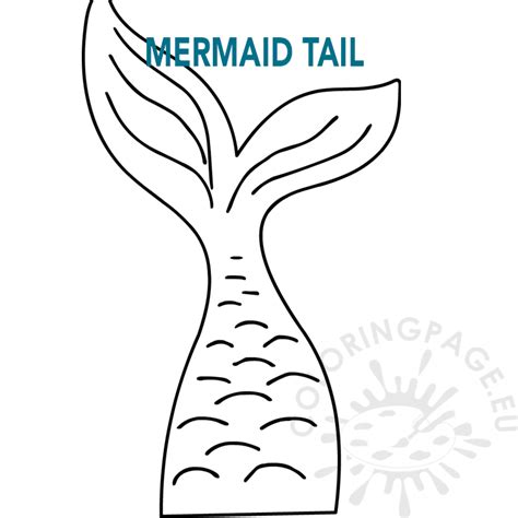 mermaid tail template coloring page