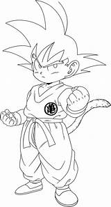 Goku Lineart sketch template