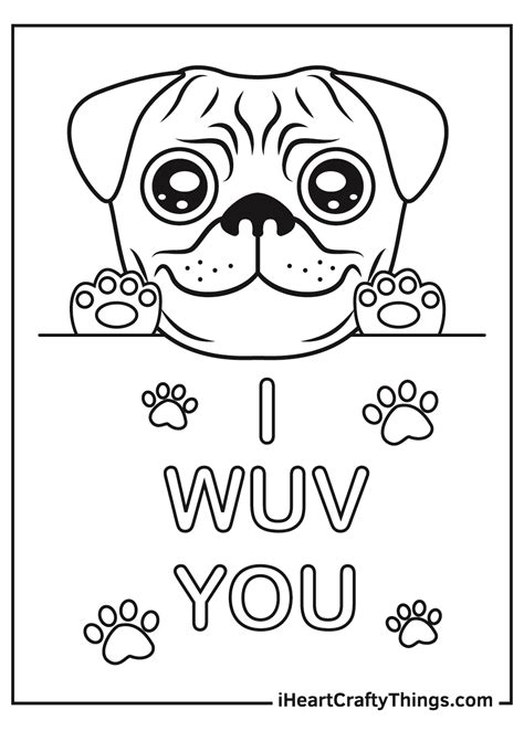 pug coloring pages updated