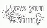 Coloring Pages Mommy Kids Printables sketch template