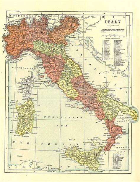 Map Of Italy From 1904 Unique T And Home Decor A