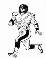 Coloring Steelers Pages Pittsburgh Football Nfl Drawing Printable Uniform Player Steeler Getdrawings Getcolorings sketch template