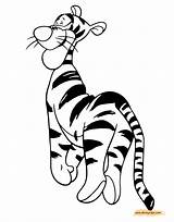 Tigger Coloring Pages Disney Bouncing Book Disneyclips Funstuff sketch template