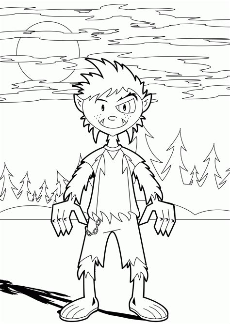 werewolf coloring pages    werewolf coloring