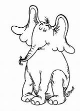 Seuss Dr Coloring Hears Horton Pages Elephant Who Clipart Closing Printable Characters Sheets Sheet Kids Drawing Easy Enjoying Eyes His sketch template