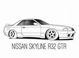 R32 Skyline Nissan Gtr Deviantart sketch template